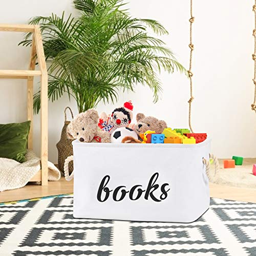 Girvem Books Storage Basket, Organizer Box for Baby, Kids ou Pets - Bins de armazenamento