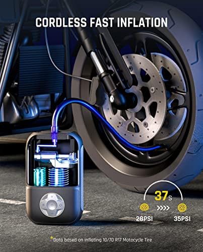 Fanttik x8 portátil inflador de pneus, Ultra-Lightweight para Motorcycle Pneus e Caso de Proteção EVA portátil para x8