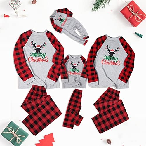 Pijama definido para a família Matrelo de Natal Pijama de Natal PJS Conjuntos de PJS e Pijama de Ano Novo do Ano Novo