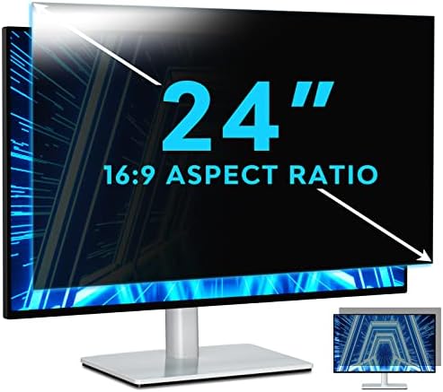 Tela de privacidade de 24 polegadas de 24 polegadas para o monitor de computador Widescreen de 24 polegadas - Easy Removable