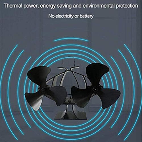 Syksol Guangming - ventilador de fogão movido a calor, 6 lareiras de lâmina fã com motor duplo, operação de slient Wood/tronco de madeira/lareira aumenta 80% mais ar quente que 2 fã de lâmina, 60 300 ° C