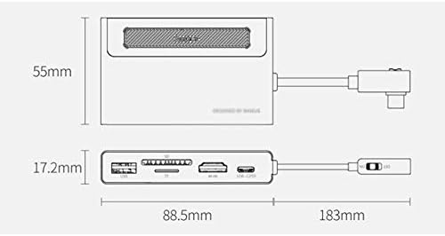 Xxxdxdp USB Tipo C Cubra para 4K TF SD Reader CLIP RETRÁVEL CLIP USB C 3.0 Splitter da estação de dock do adaptador