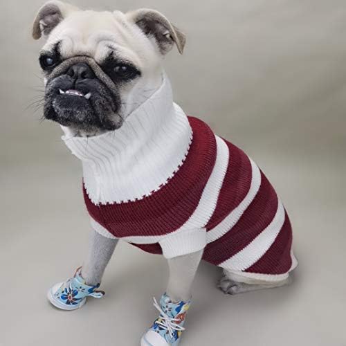 Suéter de cachorro para cães pequenos Roupas de inverno Turtleneck suéters meninos meninas, menina extra minúscula xsmall