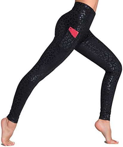 Dragon Fit Caista High Saly Yoga Leggings Com 3 bolsos, treino de controle de barriga, executando calças de ioga de 4 vias