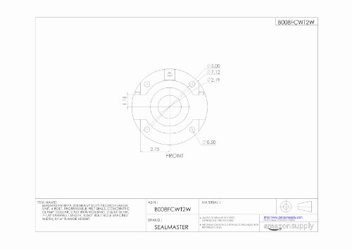 Sealmaster RFPA 203 unidade de flange pilotada em serviço pesado, 4 parafuso, sediante, vedações de feltro, colarinho