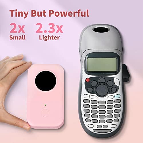 Máquina de fabricante de etiquetas Phomemo D30 com 4 fitas - preto em rosa, azul, amarelo, fita branca, mini impressora de etiqueta Bluetooth, portátil smartphone smart handheld sticker mini gravadora