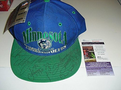 A equipe de Minnesota Timberwolves assinou a NBA Cap Laettner Spencer LE /2000 JSA - HATS AUTOPRIATIVOS NBA