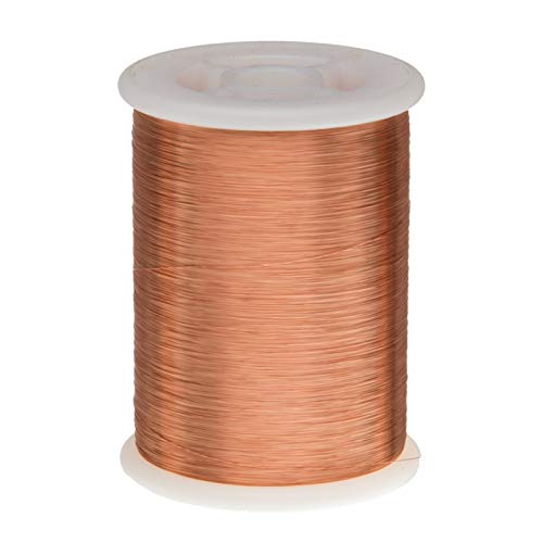 Fio de ímã, fios de cobre esmaltados pesados, 38 awg, 5,0 lb, 96800 'de comprimento, 0,0049 de diâmetro, natural