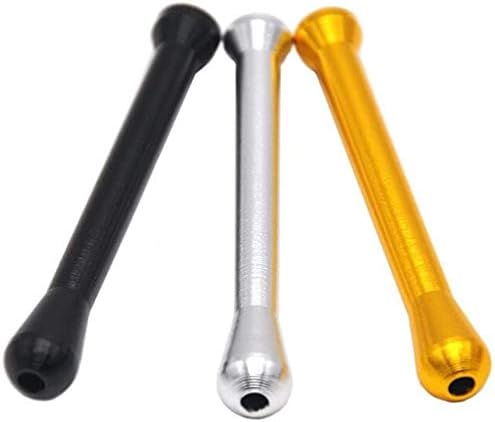 3 pacote | Tubo de palha de metal curto premium feito de alumínio anodizado em cores variadas