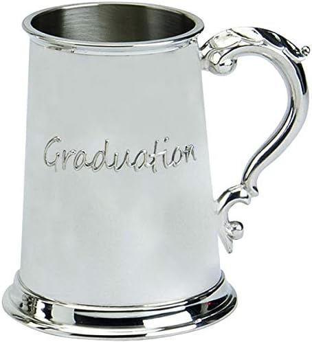 I Luv Ltd Graduação Presente em Releição 1pt Pewter Tankard Graduação Ornada Gravável