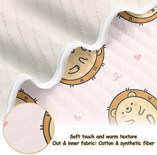 Clante de arremesso de cobertor fofo cobertor de algodão para bebês, recebendo cobertor, cobertor leve e macio para