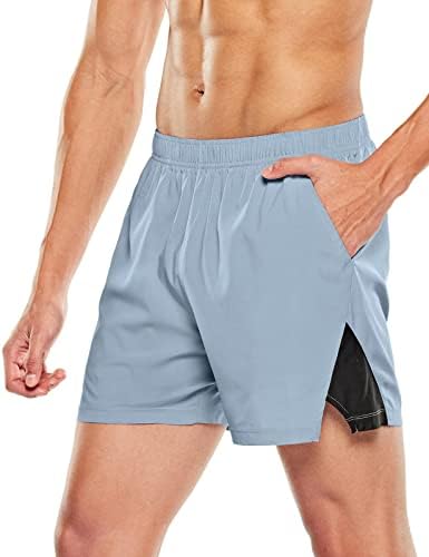 ATHLIO 2 Pacote de shorts ativos masculinos, shorts de exercícios, shorts atléticos de malha rápida seco com bolsos