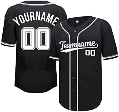 Jersey de beisebol personalizada Nome costurado e número da camisa de beisebol personalizada para homens jovens mulheres