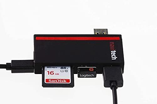 Navitech 2 em 1 laptop/tablet USB 3.0/2.0 Adaptador de hub/micro USB Entrada com SD/micro sd leitor de cartão compatível