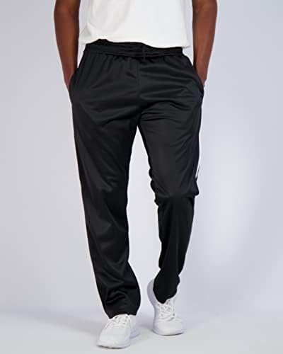 Pacote Essentials Real 3: Men's Attive Athletic Casual Tricot Open Bottom Sweats com bolsos