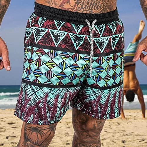 Shorts masculinos havaianos saxigol, novas calças étnicas de verão de canto de praia de praia de praia, baús de natação superdimensionados