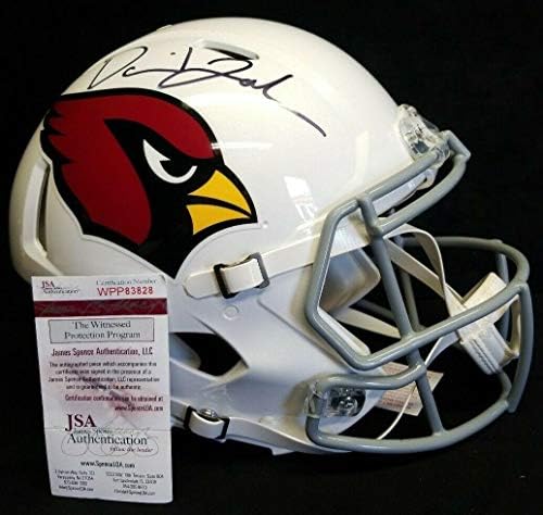 David Johnson assinou o Arizona Cardinals autografado f/s capacete de velocidade. Testemunha JSA - Capacetes NFL autografados