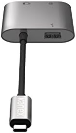 Kanex USB-C Multimídia 4K HDMI USB Adaptador de carregamento para MacBook com Charging de passe, Space Grey