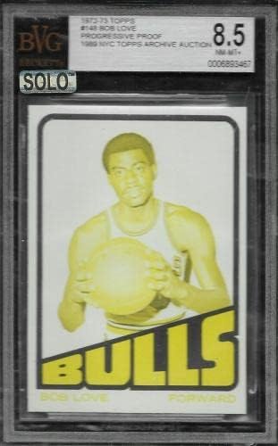 1972 Topps Basketball 148 Bob Love Progressive Proof 9 Cartão Run BVG 9.5 & BVG 9 - Cartões de basquete não assinados