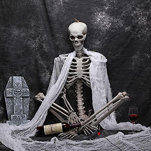 Dia de Joy's Day's Halloween Esqueleto de 24 ”de Corpo de Corpo Full CORPO com articulações móveis, para decorações de festas