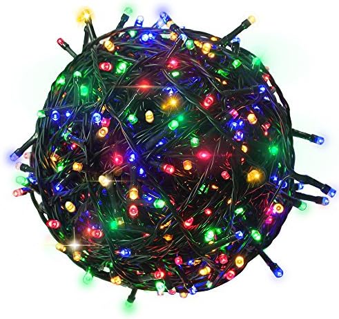 RPGT 1000 LEDS 336 pés de cabo verde arame transparente de fada árvore Twinkle Lights 8 Modos para festa de Natal, ao ar