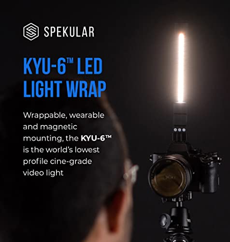 Carregador Spekular para três envoltórios de luz LED KYU-6 | Para fotografia, videografia, vlogging, criação de conteúdo