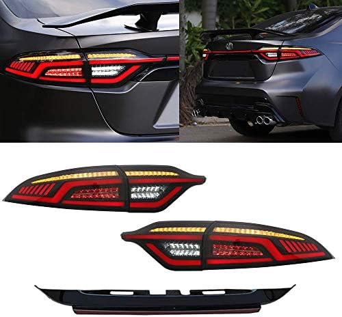 Luzes traseiras de led de tempo de inginuidade e luz traseira para Toyota Corolla 2020 2021 2022 2023 4pcs Start -up Animação DRL