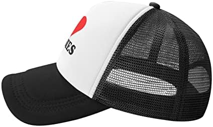 Eu amo os peitos do caminhão de caminhão esportes Baseball Cap casual hip-hop unissex lazer tamanho ajustável