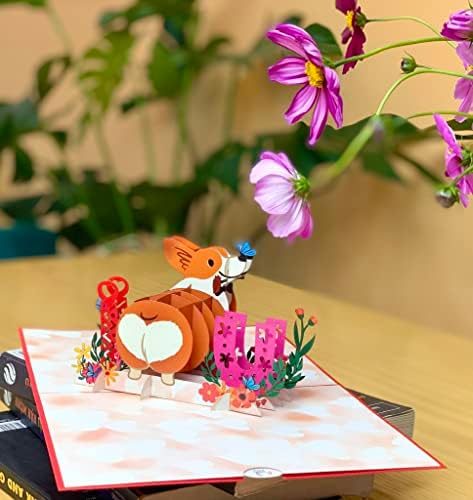 Cartão engraçado do dia das mães por 22craft - Dia das mães Card Funny Corgi Dog 6 x 8 - 3d Dia das mães Pop -up Greeting