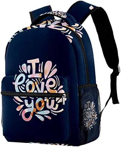 Mochila bolsas de ombro para estudantes Backpacks da faculdade Mochilas casuais para homens, eu te amo