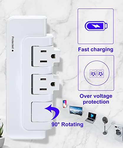 3 pontos de venda Power Strip Surge Protector Montagem de parede - CFMASTER MULTI SOCKETS 15A 1875W 540J PARA VIAGEM DE HOTEL DE