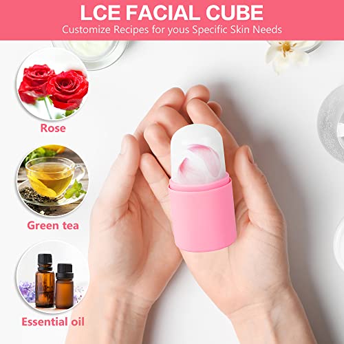 Design atualizado do molde de rolo de face de gelo para cuidados com a pele, massagem reutilizável de rolo facial