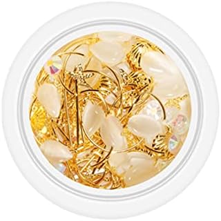 5D Nail Metal Rivets Studs Charms Decoração Decalques de unhas douradas Punk Star Moon Jewelry Studs Design de unhas Becas coloridas