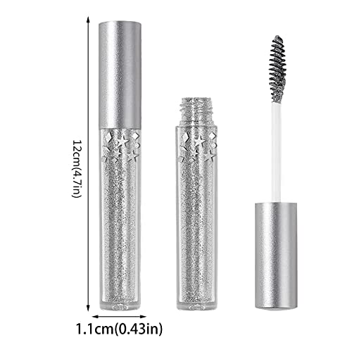 Diamond Glitter Mascara para cílios, impermeabilizados espessamentos e cílios duradouros e cílios de maquiagem de maquiagem Diamante rímel rímel, para festas de música para festas de palco