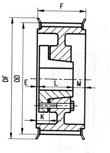 Ametric 8m34qd85.sh Construção sólida Ferro fundido Htd Htd Polia com flanges para Bush QD, para 8m Pitch x 85 mm de largura