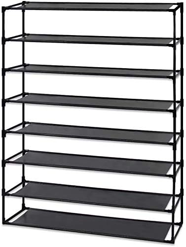 Bilek 8 Tier Free Standing Metal Shoe Shelf Sapatable Shoe Shelf Storage Organizador, Space Saver Expandível Rack de sapato