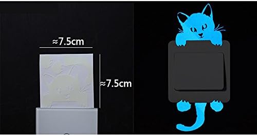 Adesivos de parede wocachi decalques fofos de desenho animado adesivo luminoso adesivo fluorescente adesivo de parede