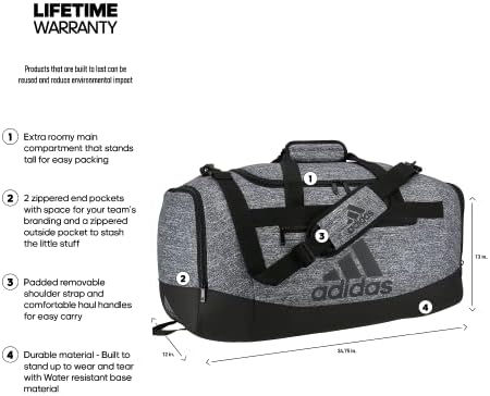Bolsa de mochila médio de zagueiro da Adidas