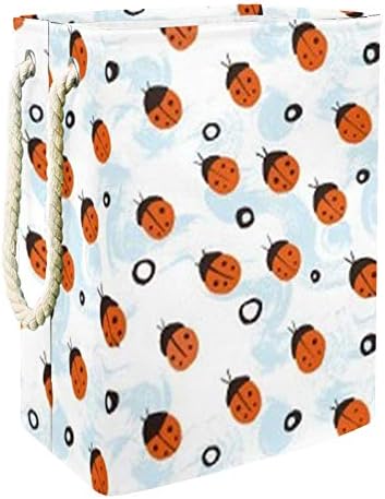 Indicador Ladybug Circle 300d Oxford PVC Roupas à prova d'água cesto de lavanderia grande para cobertores Toys de roupas no