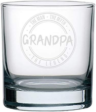 Veracco O homem, o mito avô The Legend Whisky Glass Gunny Annitress Gifts Day Day Birthday Gifts Para Novo Papai Daddy