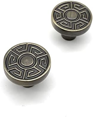 Santousi Gabinete de orifício único botões de 1,14 x 0,87 Móveis redondos antigos botões de liga de zinco puxarem