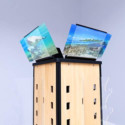 FixtUledIsPlays de madeira de 4 lados O armazenamento de piso de madeira contém 72 pares de sol com óculos de sol Readingglass 15