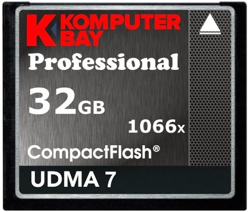 KomputerBay 32GB Profissional Compact Flash Carte 1066x Cf Écrire 155MB/S Lire 160MB/S Vitesse Extrême Udma 7 Raw