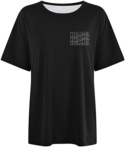 Camisetas soltas feminino primavera verão impressa manga curta o pescoço de tamanho grande camiseta superior de manga longa