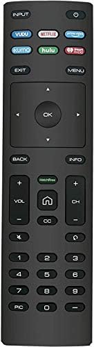 Controle remoto universal xrt136 para vizio todos lcd hd 4k uhd hdr smart tvs - nenhuma configuração é necessária