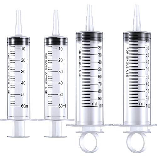 Seringa plástica grande para laboratórios científicos 4 pacote de medição de ferramentas de seringa que dispensam múltiplos