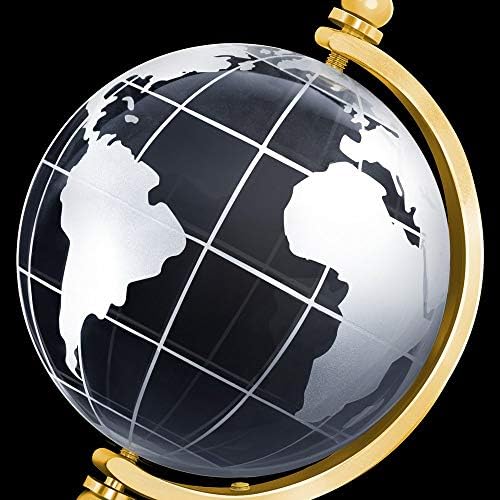 Maverton Glass Globe for Woman - Decoração para ela - mapa mundial a laser - Box Elegant With Overprint - para Traveler - Elegant