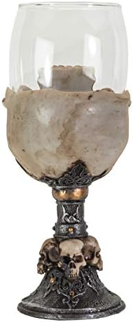 Coleção de cúpula submundo de cabeça para baixo Ossuário Skull Wine Goblet Goble -Glass STEMware Sacrificial Cerimonial Skull