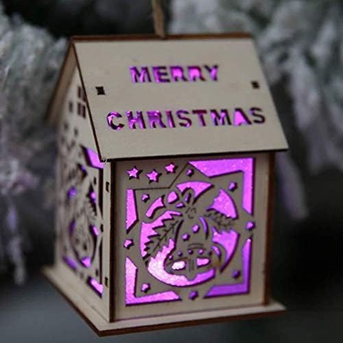 Zhaoshunli Christmas Tree Pinging Supplies Cottage Decoration Christmas com Lâmpada Cabin Cabin Crianças Presentes Casa