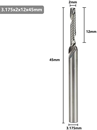 Vieue broca bits de fábrica em espiral cabeça de ponta única de borda única para moagem de moagem de alumínio Bit 3,175mm de carboneto